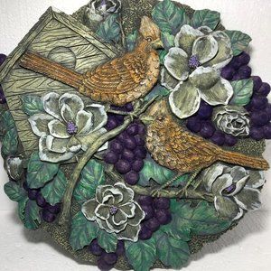 Vintage Birds Wall Hanging Plaque